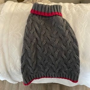 Grey wool dog sweater
